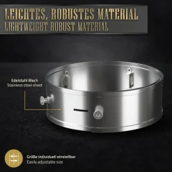 Power Ring für Raketenofen Ø 25-35 x 9 cm aus Edelstahl BBQ#BOSS-ECD Germany Discount