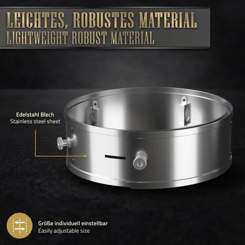 Power Ring für Raketenofen Ø 25-35 x 9 cm aus Edelstahl BBQ#BOSS-ECD Germany Discount