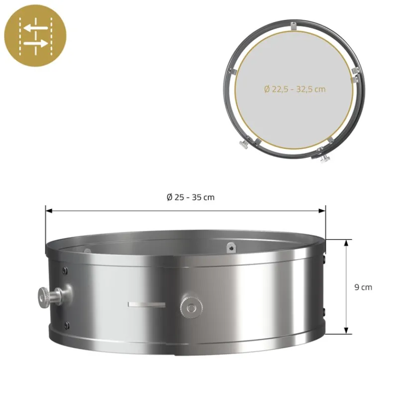 Power Ring für Raketenofen Ø 25-35 x 9 cm aus Edelstahl BBQ#BOSS-ECD Germany Discount