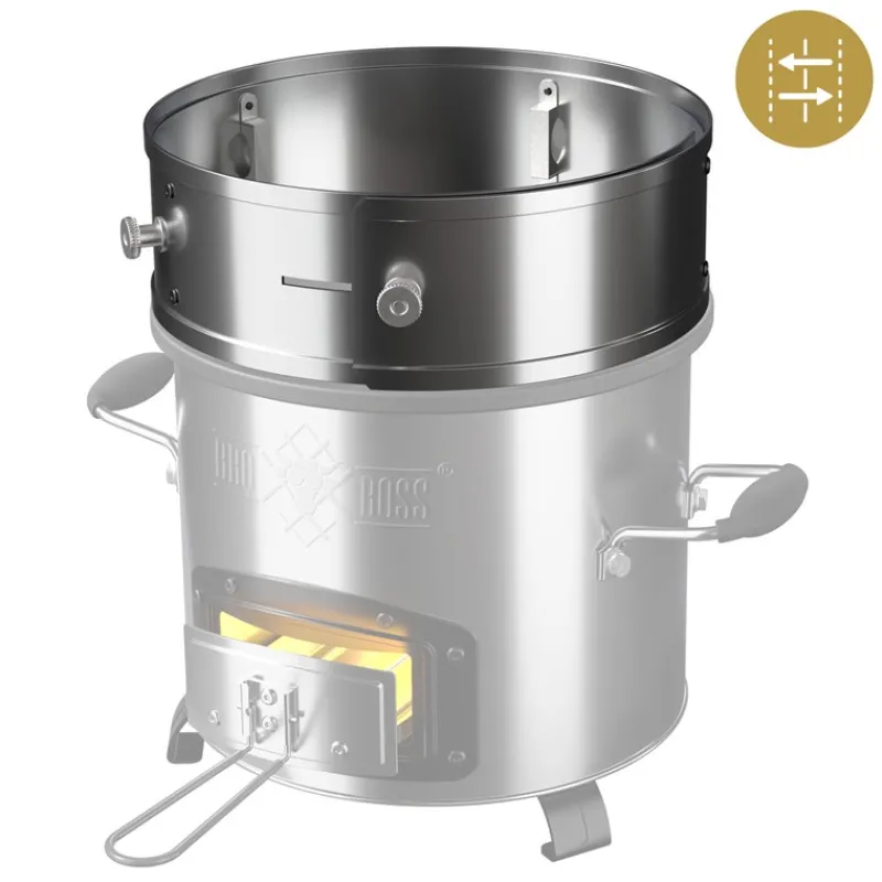 Power Ring für Raketenofen Ø 25-35 x 9 cm aus Edelstahl BBQ#BOSS-ECD Germany Discount