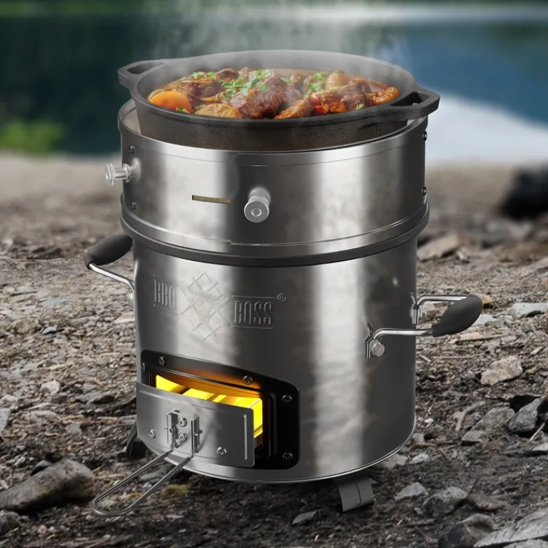 Power Ring für Raketenofen Ø 25-35 x 9 cm aus Edelstahl BBQ#BOSS-ECD Germany Discount