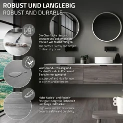 PVC Vinylboden Bodenbelag Set 7 Dielen 4,2mm für 1,54m² mit Klick-System Eiche Windswell Hickory ML-Design-ECD Germany New