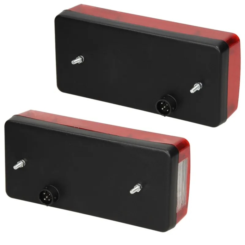 Rückleuchten Satz für Anhänger 12V verkabelt mit 13-poligem Stecker-ECD Germany Hot