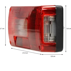 Rückleuchten Satz für Anhänger 12V verkabelt mit 13-poligem Stecker-ECD Germany Hot