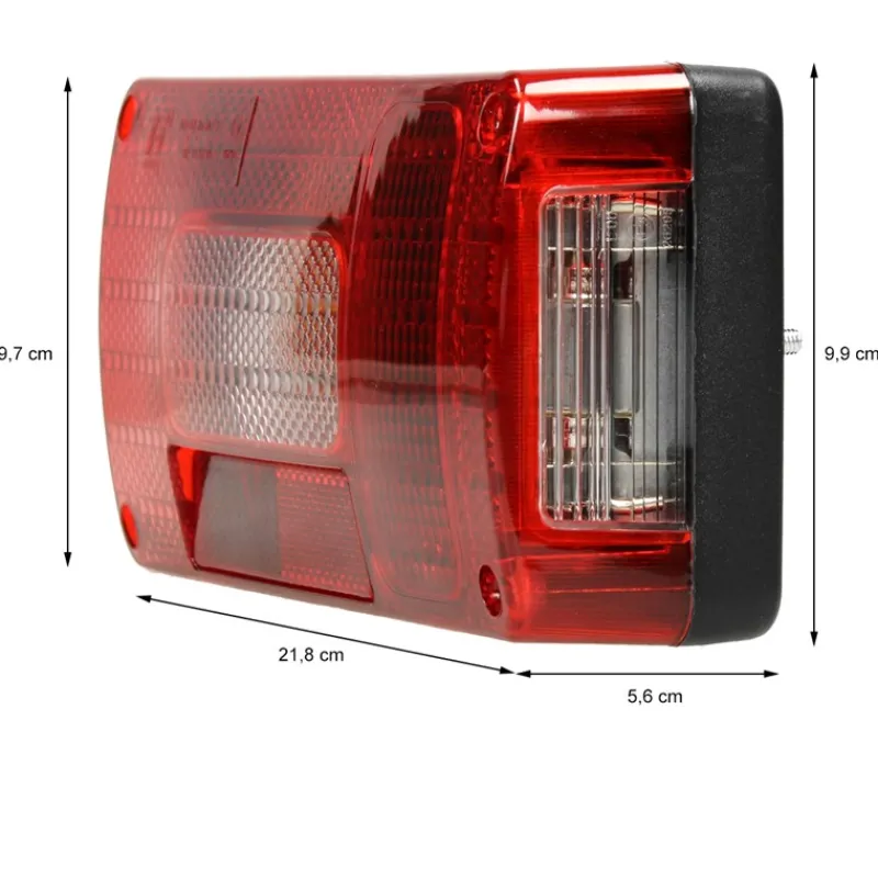 Rückleuchten Satz für Anhänger 12V verkabelt mit 13-poligem Stecker-ECD Germany Hot