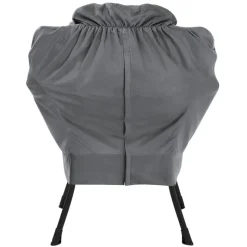 Relaxsessel Anthrazit mit Armlehnen und dickem Kopfkissen und Metallgestell Loungesessel bis 120 kg ML-Design-ECD Germany Discount