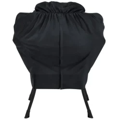 Relaxsessel Schwarz mit Armlehnen und dickem Kopfkissen und Metallgestell Loungesessel bis 120 kg ML-Design-ECD Germany Best