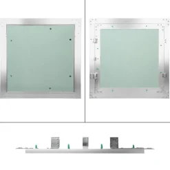 Revisionsklappe GK-Einlage 300x300 mm mit Rahmen aus Aluminium-ECD Germany New