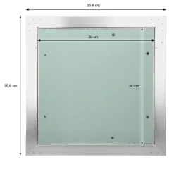Revisionsklappe GK-Einlage 300x300 mm mit Rahmen aus Aluminium-ECD Germany New