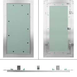 Revisionsklappe GK-Einlage, 300x600 mm, mit Rahmen aus Aluminium-ECD Germany Discount