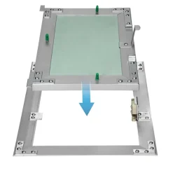 Revisionsklappe GK-Einlage 150x200 mm mit Rahmen aus Aluminium-ECD Germany Discount