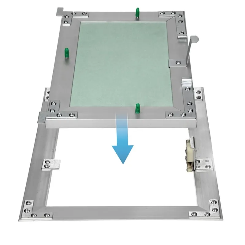 Revisionsklappe GK-Einlage 150x200 mm mit Rahmen aus Aluminium-ECD Germany Discount
