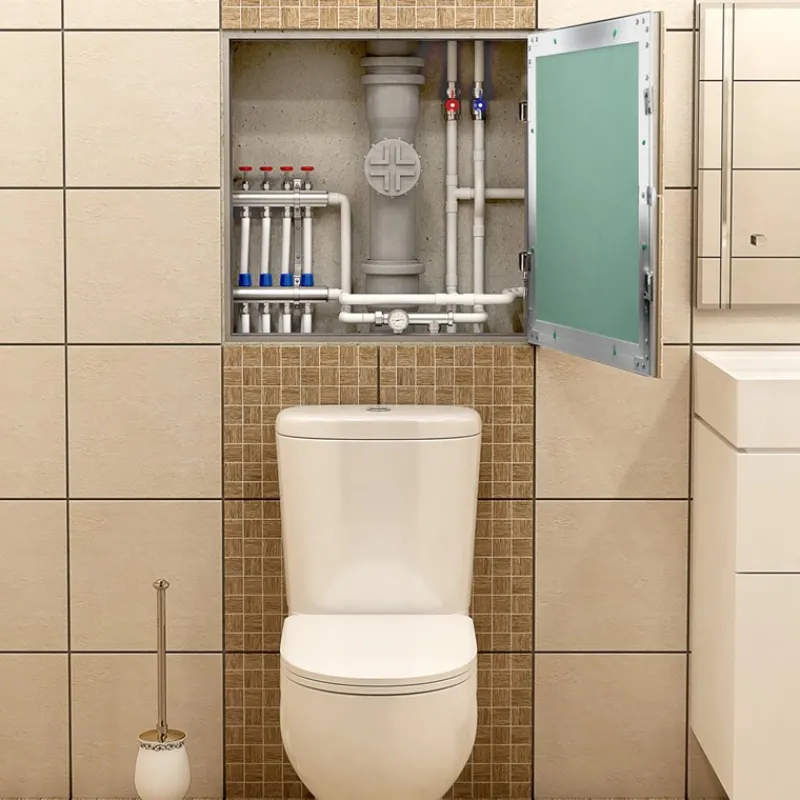 Revisionsklappe GK-Einlage 150x200 mm mit Rahmen aus Aluminium-ECD Germany Discount