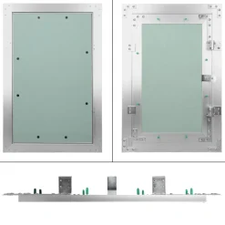 Revisionsklappe GK-Einlage, 250x400 mm, mit Rahmen aus Aluminium-ECD Germany Hot