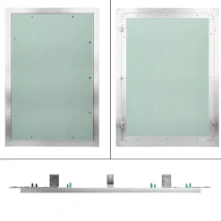 Revisionsklappe GK-Einlage 400x600 mm mit Rahmen aus Aluminium-ECD Germany New