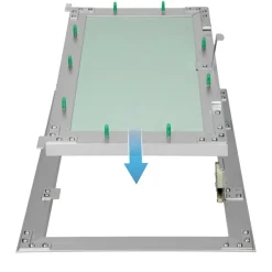 Revisionsklappe GK-Einlage 400x600 mm mit Rahmen aus Aluminium-ECD Germany New