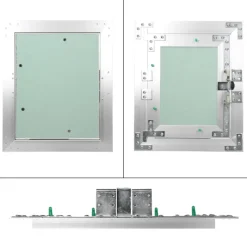 Revisionsklappe GK-Einlage 200x250 mm mit Rahmen aus Aluminium-ECD Germany Sale