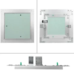 Revisionsklappe GK-Einlage 200x200 mm mit Rahmen aus Aluminium-ECD Germany Clearance