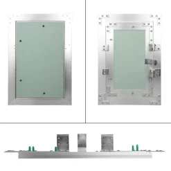 Revisionsklappe GK-Einlage 200x300 mm mit Rahmen aus Aluminium-ECD Germany New