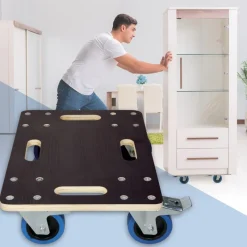 Rollbrett Möbelroller 35 x 50 cm aus Multiplex mit Feststellbremsen Traglast 800 kg-ECD Germany