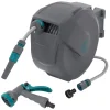 Schlauchaufroller 15m+1.5m Schlauchtrommel Wand-Schlauchbox RollUp mit Arretierstop und 9 Sprühfunktionen 180° Schwenkbar-ECD Germany New