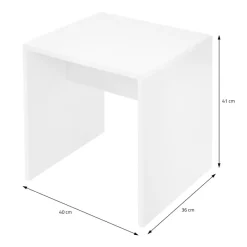 Schminktisch Frisiertisch 100x40x140 cm in Weiß mit Spiegel 3-tlg, 2 Schubladen & Hocker ML-Design-ECD Germany Hot