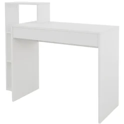 Schreibtisch mit Regal 110x72x40 cm Weiß ML-Design-ECD Germany Best