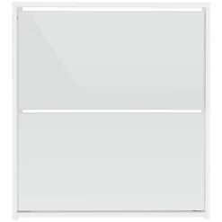 Schuhschrank mit zwei Fächern und Spiegel 63x17x67 cm Weiß ML-Design-ECD Germany Sale