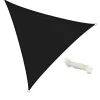 Sonnensegel dreieck 3,6x3,6x3,6 m Anthrazit 100% HDPE mit UV Schutz inkl. Befestigungsseile-ECD Germany Best
