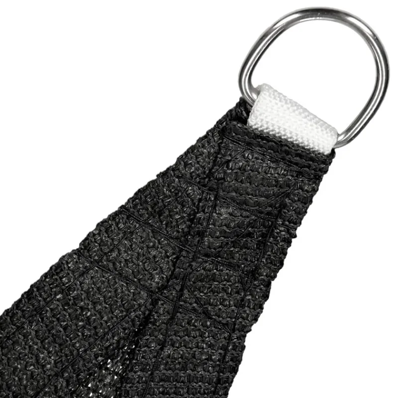 Sonnensegel dreieck 3,6x3,6x3,6 m Anthrazit 100% HDPE mit UV Schutz inkl. Befestigungsseile-ECD Germany Best