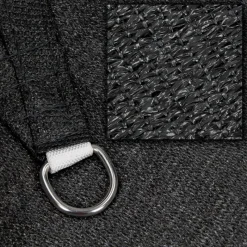 Sonnensegel dreieck 3,6x3,6x3,6 m Anthrazit 100% HDPE mit UV Schutz inkl. Befestigungsseile-ECD Germany Best