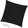 Sonnensegel quadrat 3,6x3,6 m Anthrazit 100% HDPE mit UV Schutz inkl. Befestigungsseile-ECD Germany