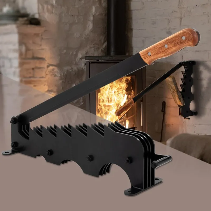 Spanmesser Handholzspalter mit Holzgriff schwarz inkl. Montagematerial manueller Holzspalter-ECD Germany Outlet