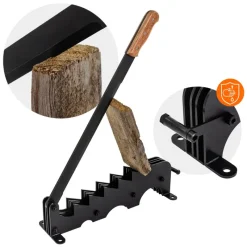 Spanmesser Handholzspalter mit Holzgriff schwarz inkl. Montagematerial manueller Holzspalter-ECD Germany Outlet