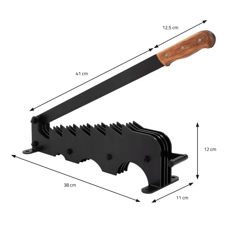 Spanmesser Handholzspalter mit Holzgriff schwarz inkl. Montagematerial manueller Holzspalter-ECD Germany Outlet