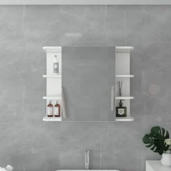 Spiegelschrank 80x64x21 cm Weiß ML-Design-ECD Germany Hot