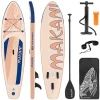 Stand Up Paddle aufblasbares SUP Board Makani 320x80x15 cm in Apricot aus PVC inkl. Pumpe und Tragetasche-ECD Germany Online