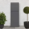Standbriefkasten freistehend bis DIN A4 115 cm hoch Anthrazit aus rostfreiem Stahl ML-Design-ECD Germany Online