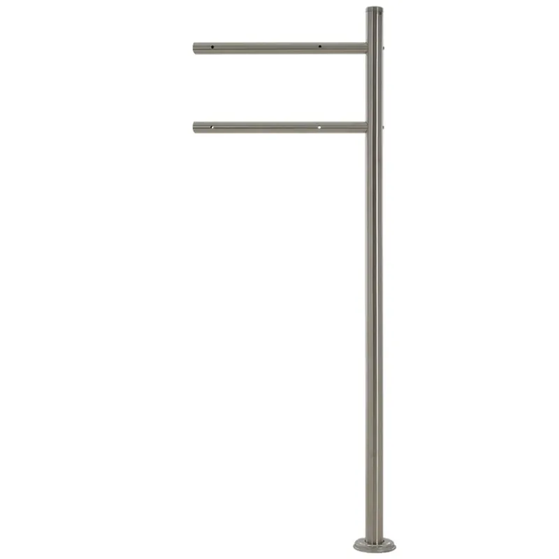 Standbriefkasten mit Zeitungsfach 37x37x11 cm Anthrazit/Marmoroptik aus Stahl ML-Design-ECD Germany Clearance