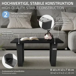 Tischbeine Tischgestell 2er Set V-Design 40 x 43 cm Industrial aus Stahl ML-Design-ECD Germany Sale