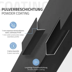 Tischbeine Tischgestell X-Design 78 x 71 x 150 cm Schwarz aus Metall von ML-Design-ECD Germany Clearance