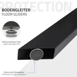 Tischbeine Tischgestell X-Design 78 x 71 x 150 cm Schwarz aus Metall von ML-Design-ECD Germany Clearance