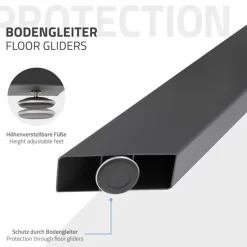 Tischbeine Tischgestell X-Design 98x58x43 cm Anthrazit aus Metall ML-Design-ECD Germany Discount