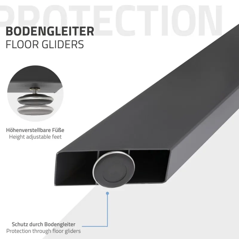 Tischbeine Tischgestell X-Design 98x58x43 cm Anthrazit aus Metall ML-Design-ECD Germany Discount