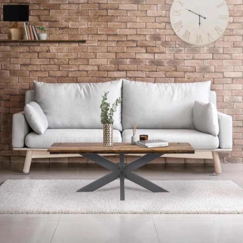 Tischbeine Tischgestell X-Design 98x58x43 cm Anthrazit aus Metall ML-Design-ECD Germany Discount