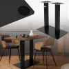 Tischgestell Doppel Schwarz Höhe 72cm Stahl pulverbeschichtet 70x43cm Bodenplatte ML-Design-ECD Germany New