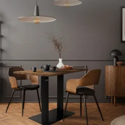 Tischgestell Doppel Schwarz Höhe 72cm Stahl pulverbeschichtet 70x43cm Bodenplatte ML-Design-ECD Germany New