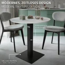 Tischgestell Single Schwarz Höhe 72cm aus pulverbeschichteteter Stahl 43x43 cm Bodenplatte Montagematerial ML-Design-ECD Germany Online