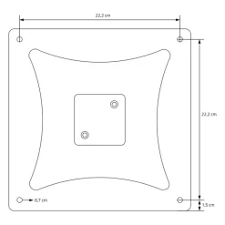 Tischgestell Single Schwarz Höhe 72cm aus pulverbeschichteteter Stahl 43x43 cm Bodenplatte Montagematerial ML-Design-ECD Germany Online