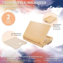 Tischstaffelei mit Schublade und Mischpalette Natur aus Holz-ECD Germany Clearance